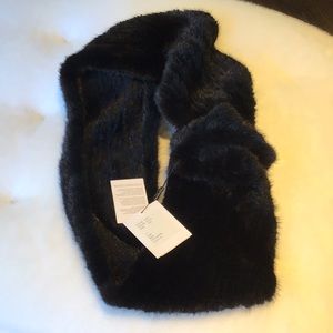 Pink Mink Knitted Mink Infinity Scarf -NWT